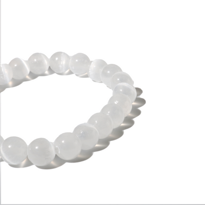 Selenite Round Bracelet - 8mm