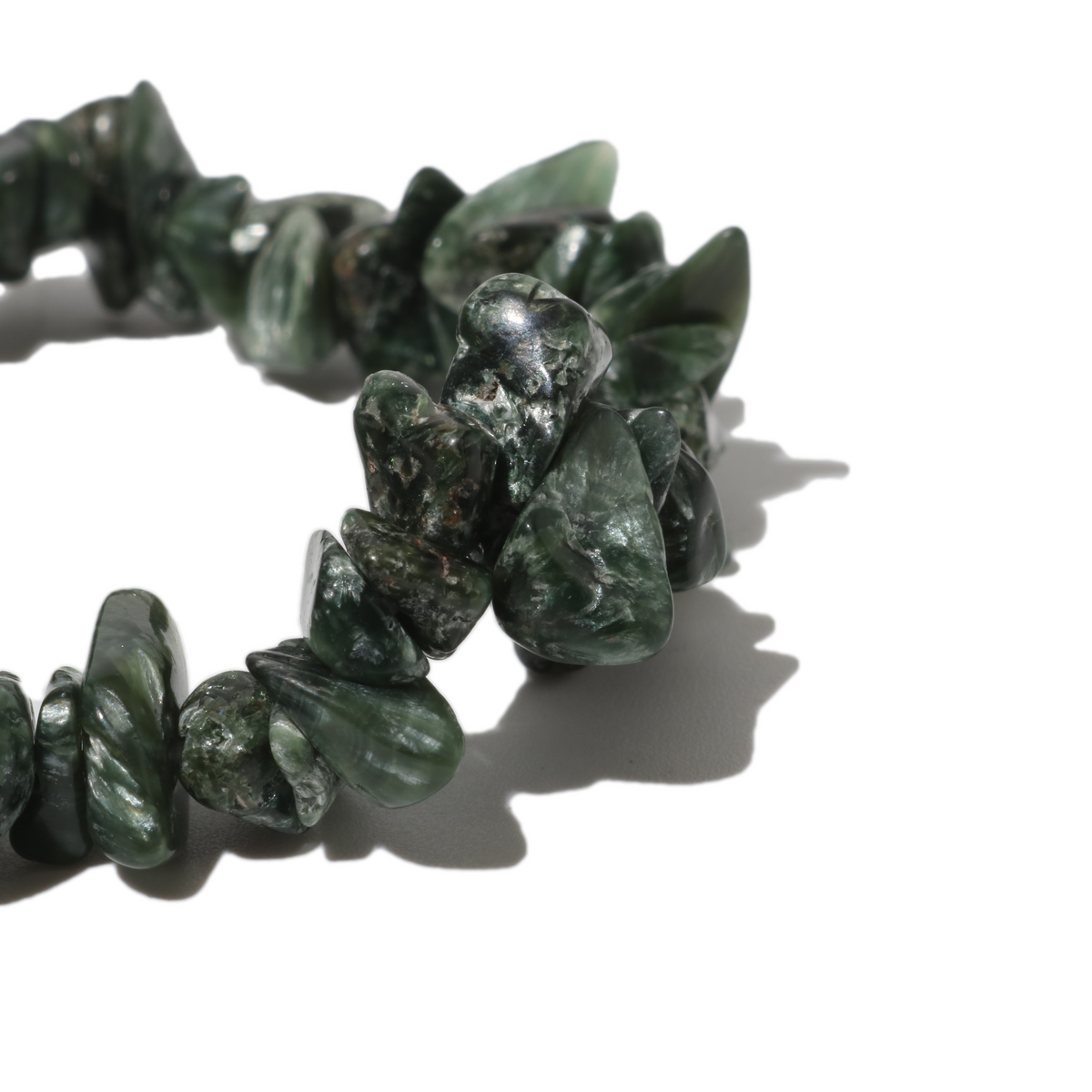 Seraphinite Chip Bead Bracelet