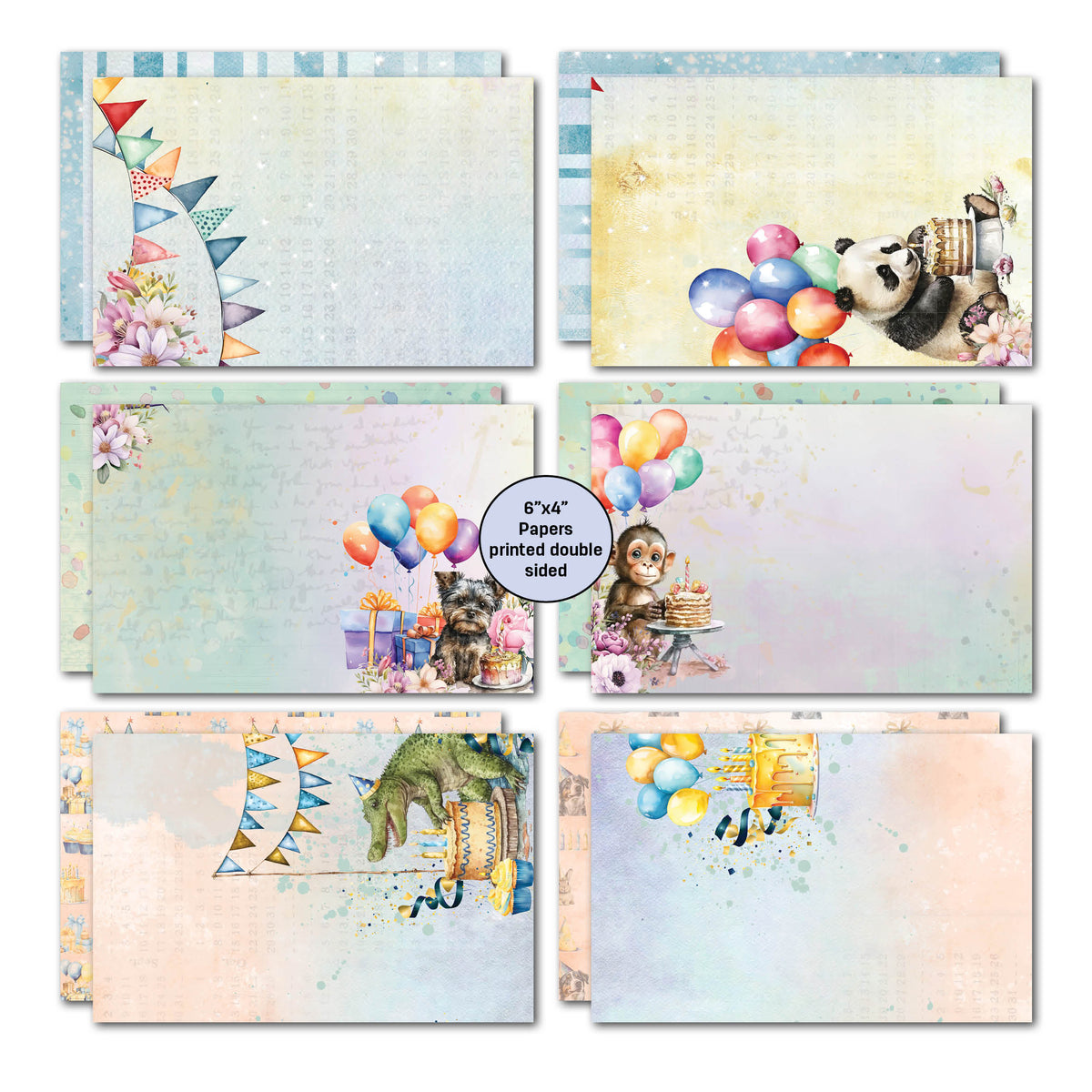 Paquet de 10 cartes d'anniversaire 3Quarter Designs (6x4 po)