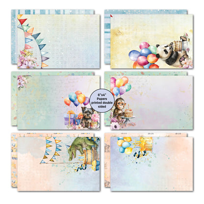 Paquet de 10 cartes d'anniversaire 3Quarter Designs (6x4 po)