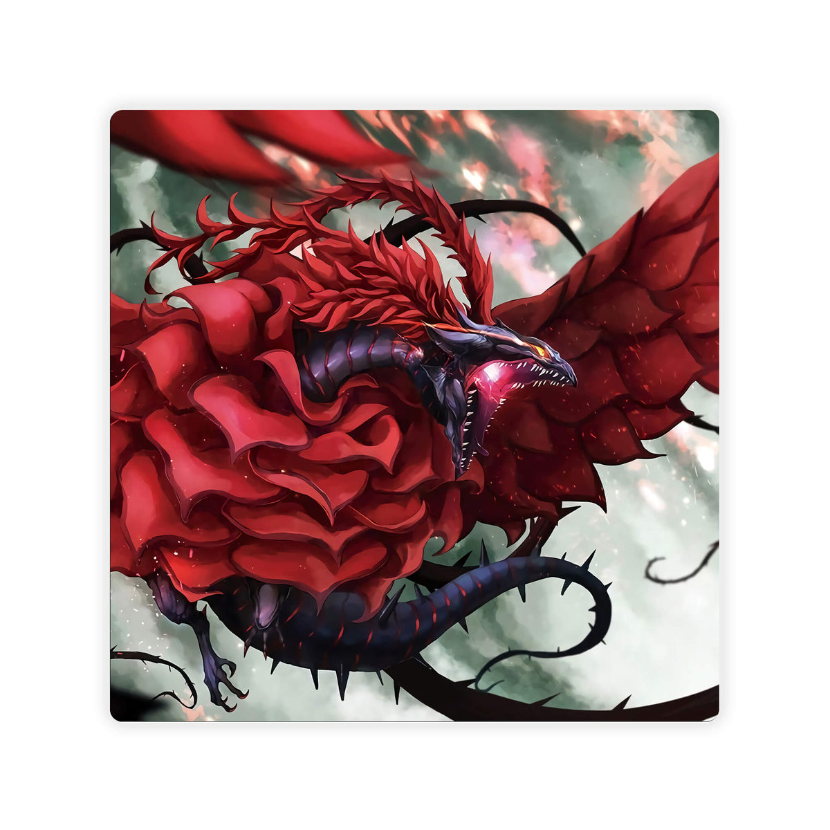 Dragon Rose Noire - Tapis Double