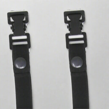 Sangle d'arrimage noire à pression pour pantalon de moto
