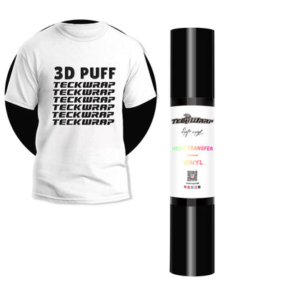 Vinyle de transfert à chaud Teckwrap Puff - Noir | Parfait pour un rendu 3D