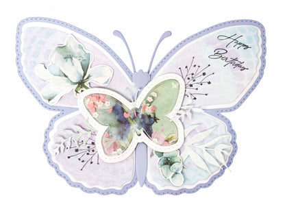SL Bloc de papier scrapbooking Papillon en fleurs 304,8x304,8x3mm 12 feuilles n°20