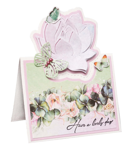 SL Bloc de papier scrapbooking Papillon en fleurs 304,8x304,8x3mm 12 feuilles n°20