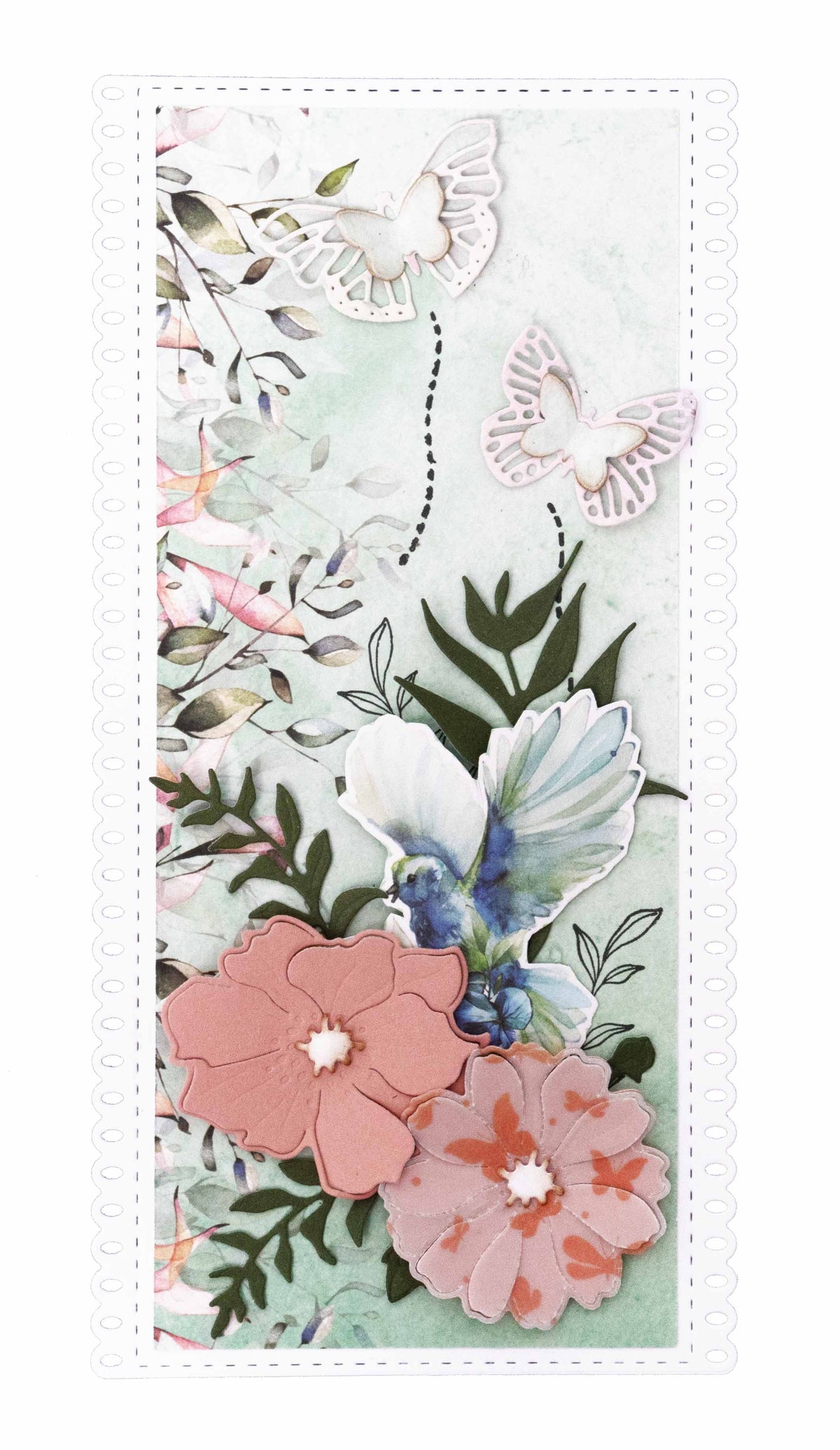SL Bloc de papier scrapbooking Papillon en fleurs 304,8x304,8x3mm 12 feuilles n°20