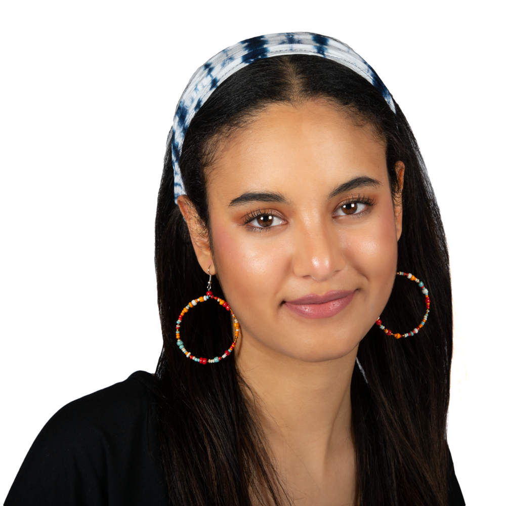 Tie Dye Bandana - Blue & White