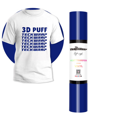 Vinyle de transfert thermique gonflable Teckwrap – Bleu | Parfait pour un aspect 3D