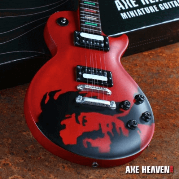 Bob Marley Signature “One Love” Miniature Guitar Replica Collectible