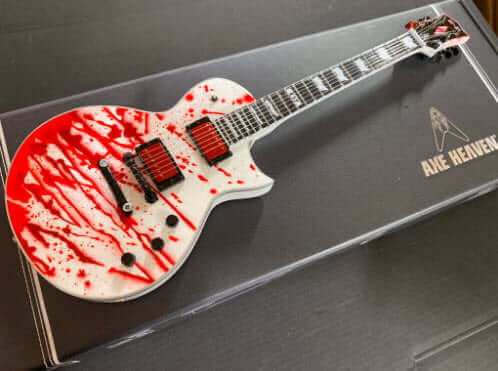 Réplique de mini-guitare Bobby Keller Blood Splatter ESP Eclipse, objet de collection
