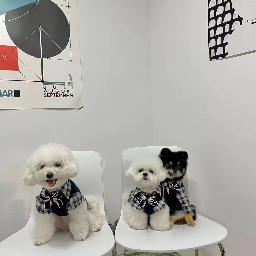 Fiona Set – Luxury Plaid Outfit Set for Dogs