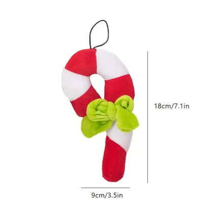 Jouet pour chien canne à sucre | Jouet de Noël pour chien