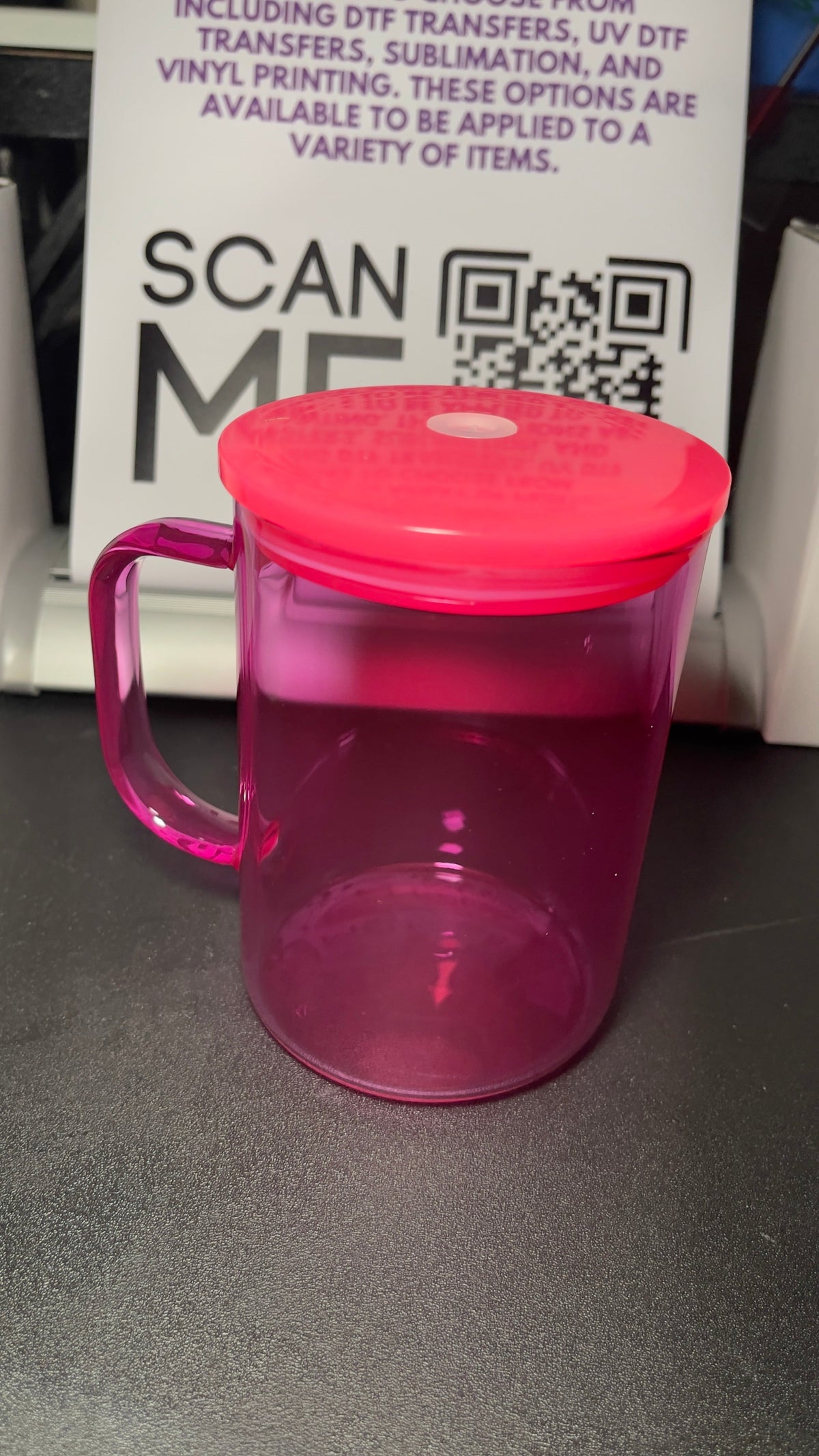 Mug en verre vierge Jelly Libby 10oz - Personnalisable avec du vinyle et du UV DTF