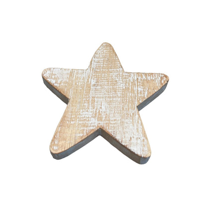 Décoration en étoile plate en bois