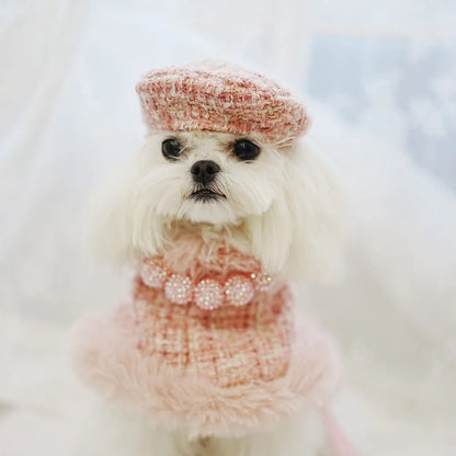 Ensemble pour chien Missy Baby en tweed | Tenue classique coordonnée pour chien