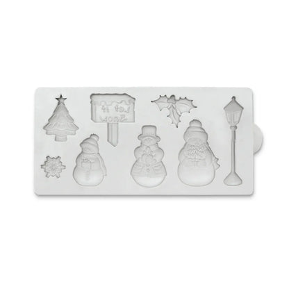Miniature Let it Snow Silicone Mould