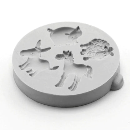 Moule en silicone Animaux de la ferme miniatures
