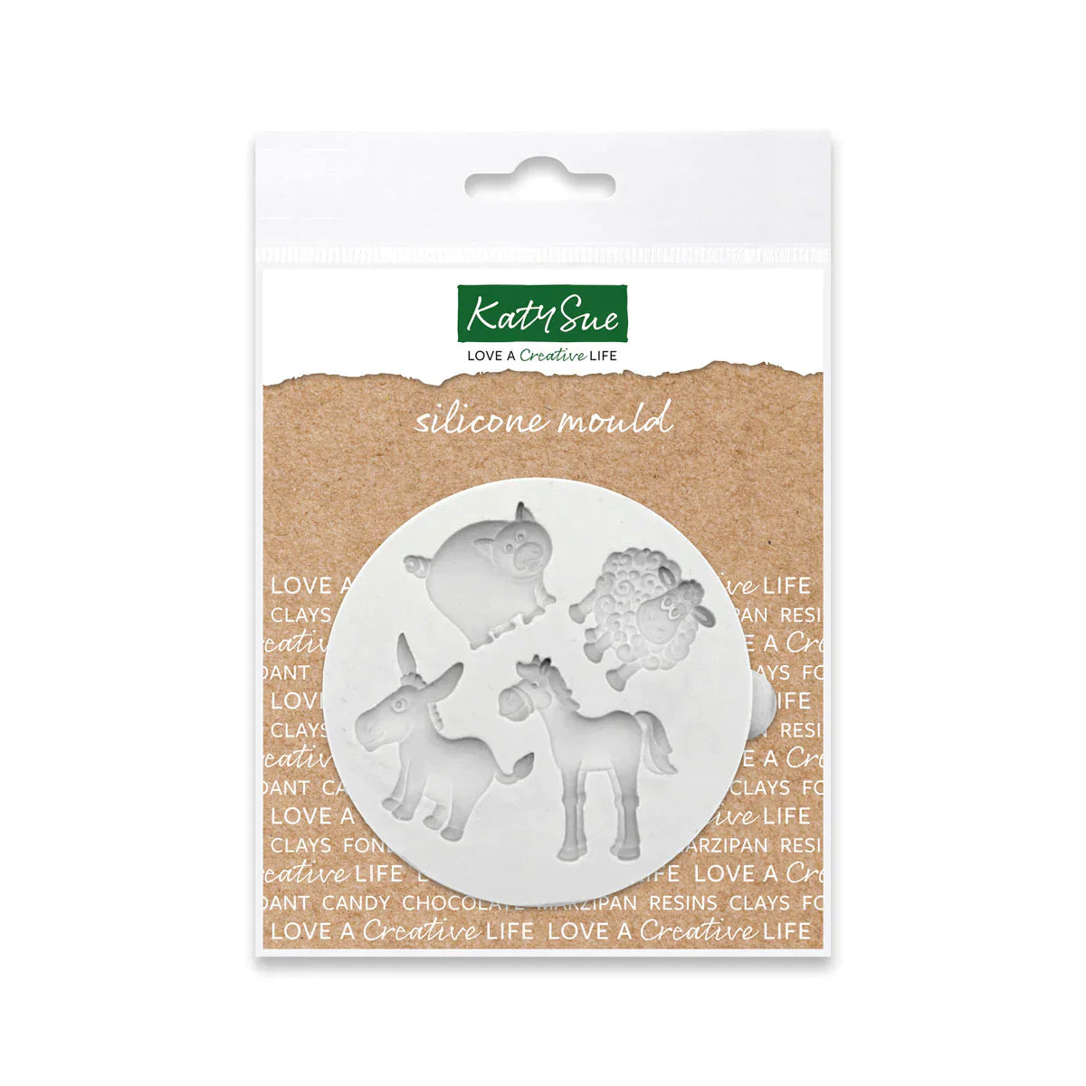 Moule en silicone Animaux de la ferme miniatures