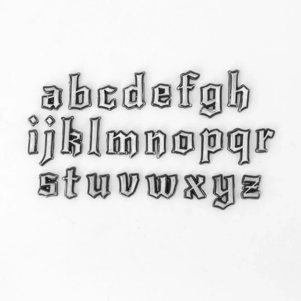 Gothic Font Lowercase Alphabet Silicone Mould