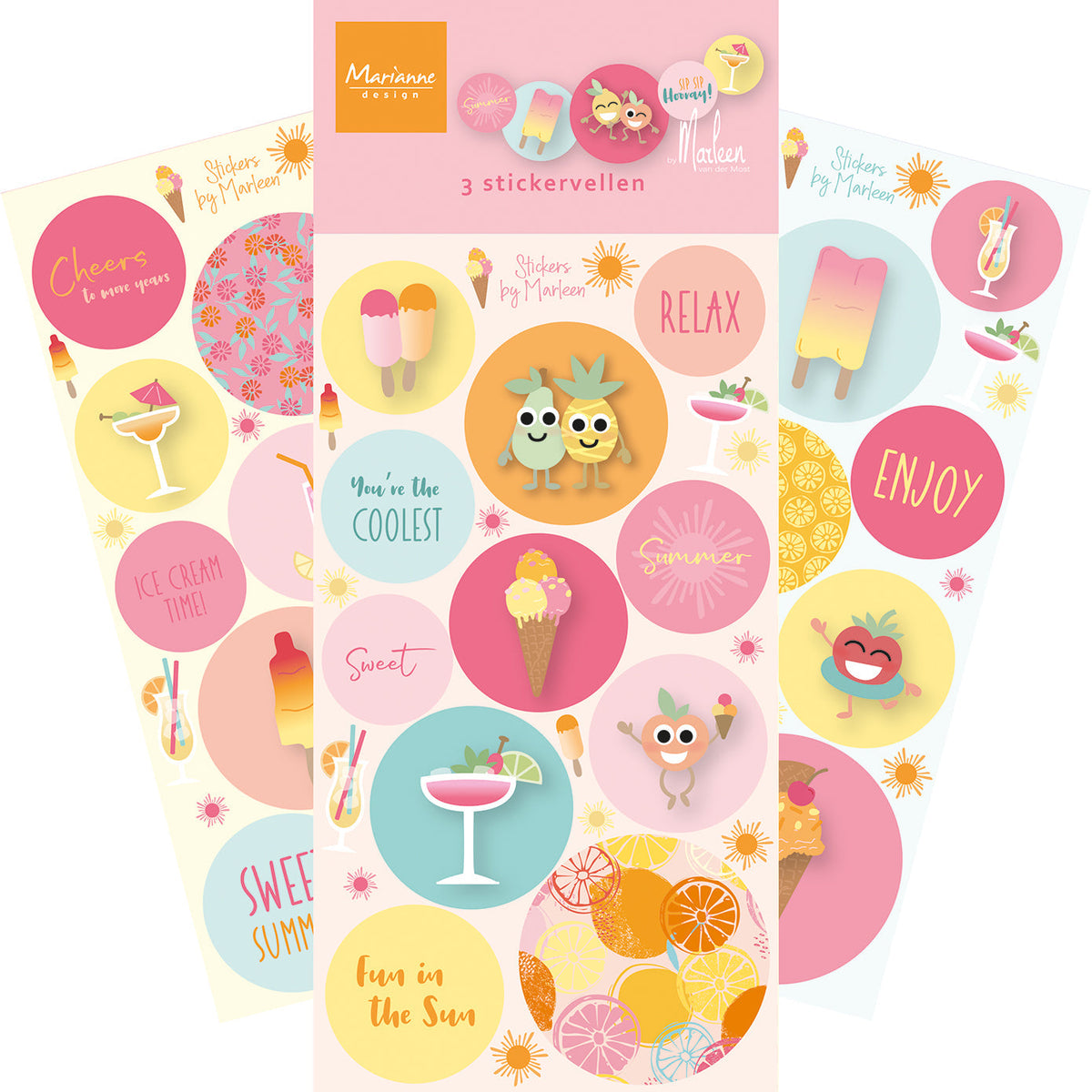 Autocollants Marianne Design - Fresh Lemonade de Marleen