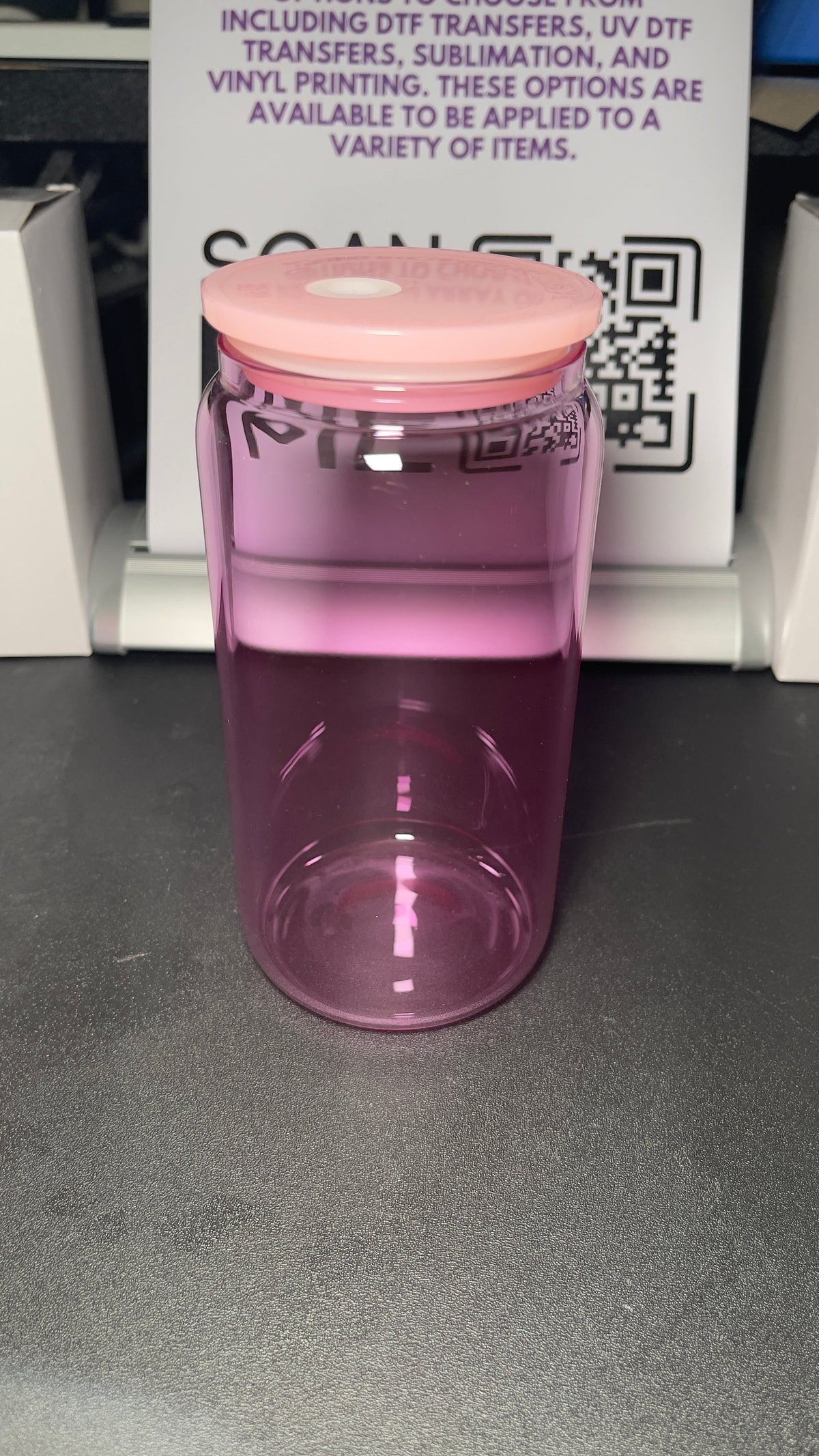 Verre transparent Libby Jelly 10oz - Personnalisable avec vinyle et UV DTF