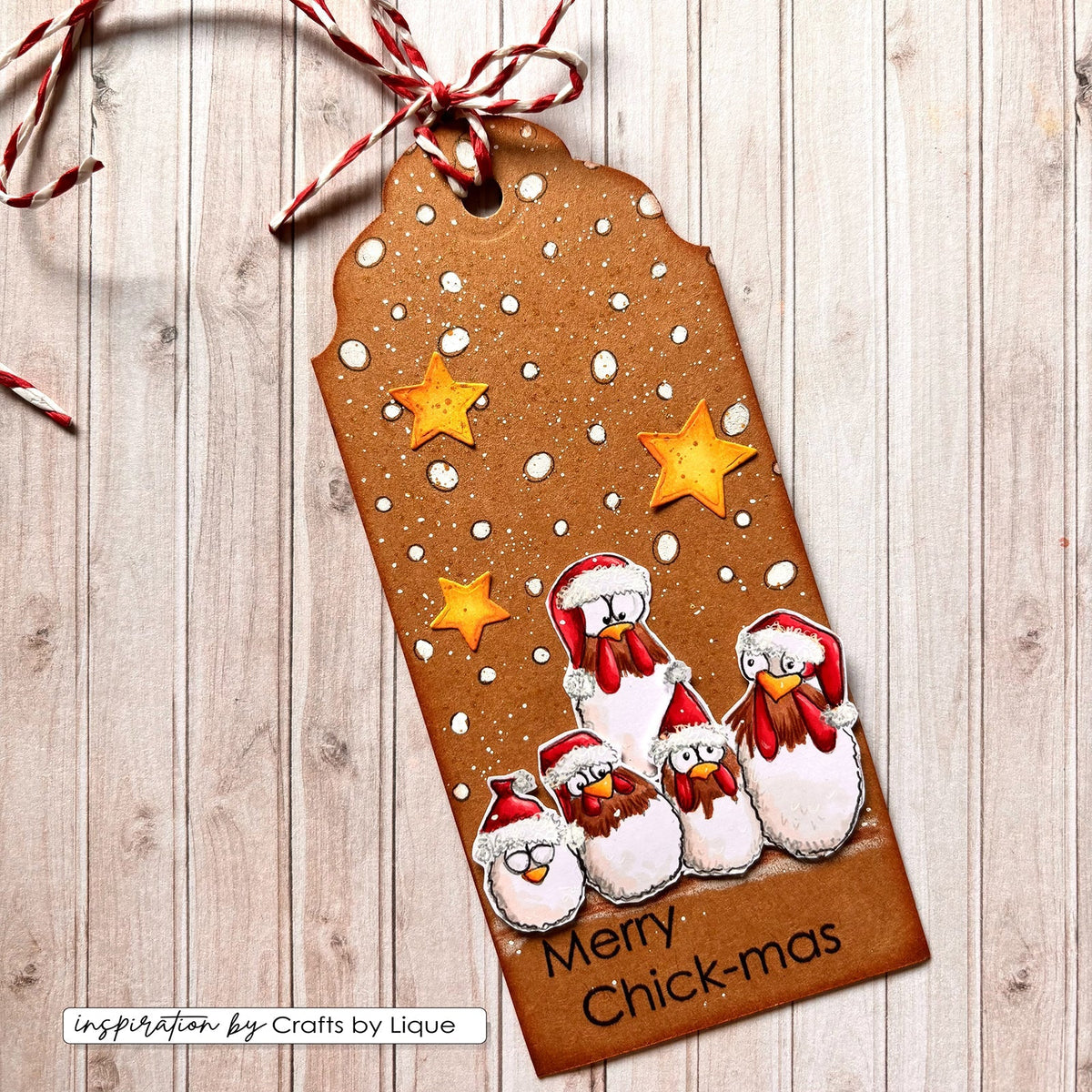 Vaessen Creative • Tampons transparents Poules de Noël 1 12 pièces