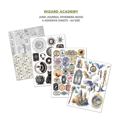 Livre de voyage et éphémères Wizard Academy A4 32 pièces