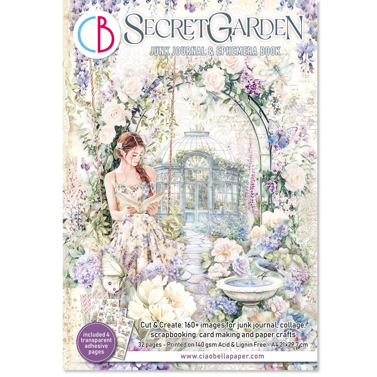 Carnet de voyage et éphéméras Secret Garden A4 32 pièces/paquet