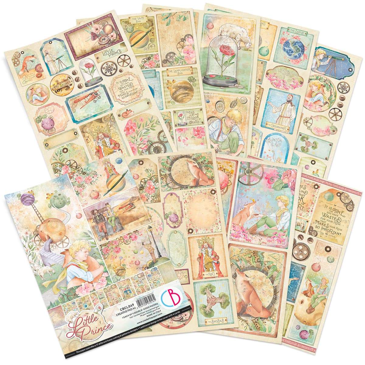 Ciao Bella Le Petit Prince Bloc Créatif A4 9 feuilles/paquet