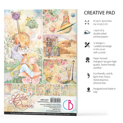 Ciao Bella Le Petit Prince Bloc Créatif A4 9 feuilles/paquet