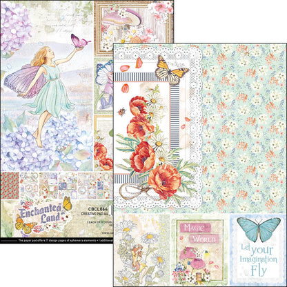 Ciao Bella Enchanted Land Bloc Créatif A4 9 feuilles/paquet