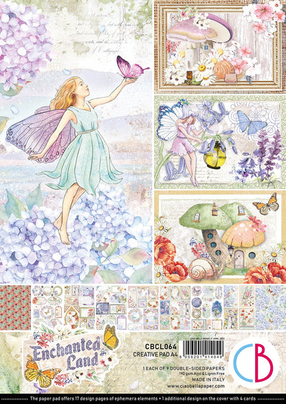 Ciao Bella Enchanted Land Bloc Créatif A4 9 feuilles/paquet
