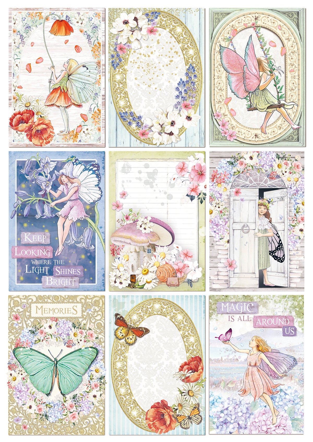 Ciao Bella Enchanted Land Bloc Créatif A4 9 feuilles/paquet