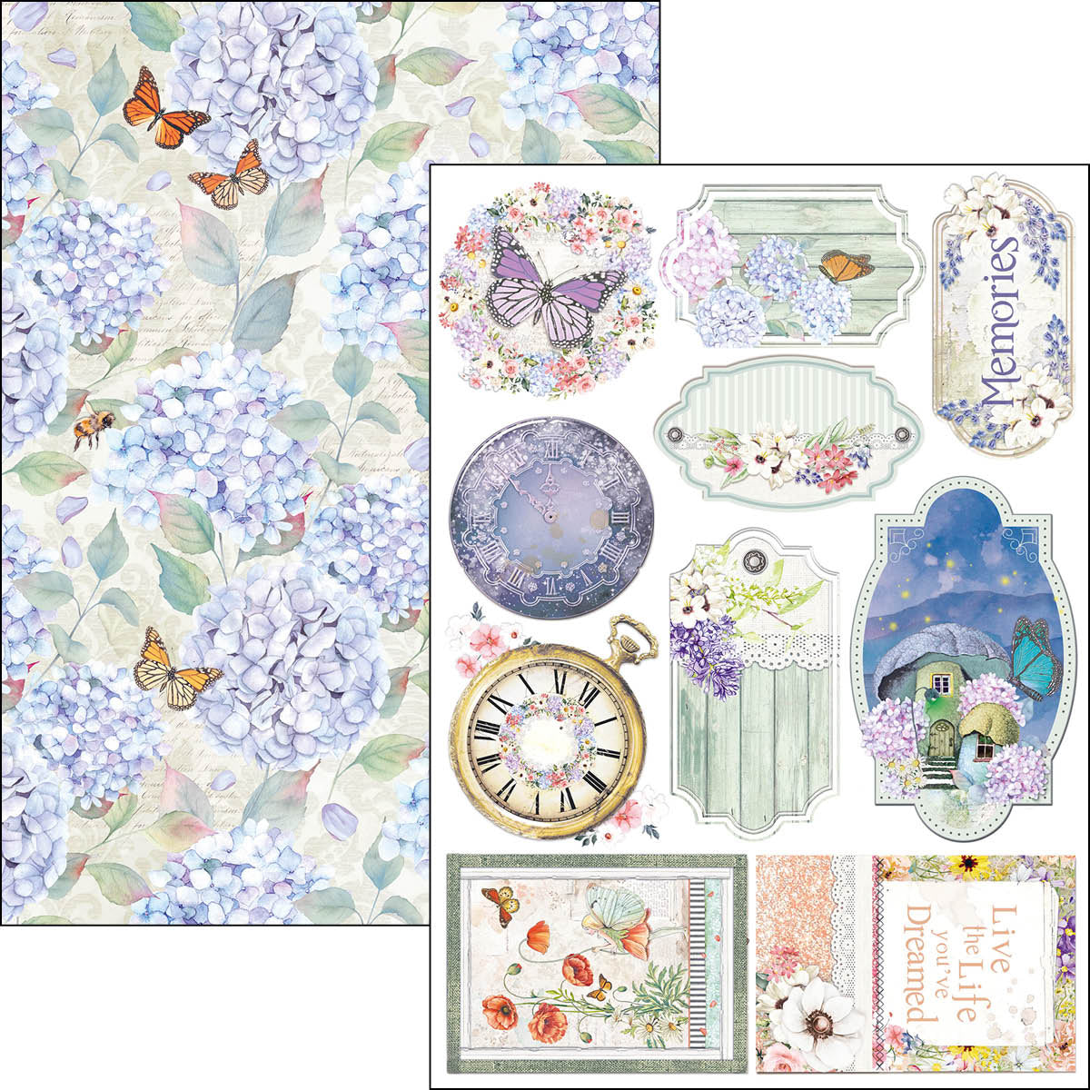 Ciao Bella Enchanted Land Bloc Créatif A4 9 feuilles/paquet