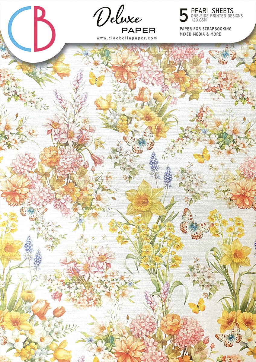 Papier perlé pour fleuriste de luxe A4 5/paquet
