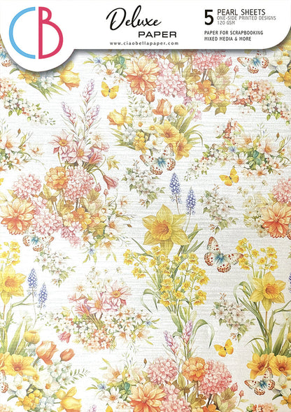 Papier perlé pour fleuriste de luxe A4 5/paquet
