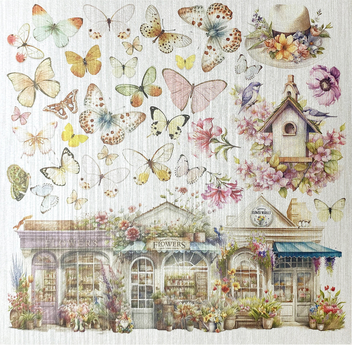 Deluxe Flower Shop Papier Poire 15,2x15,2 cm 5/Paquet