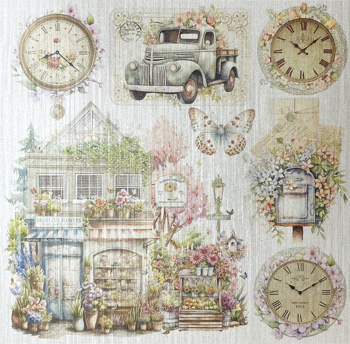 Deluxe Flower Shop Papier Poire 15,2x15,2 cm 5/Paquet