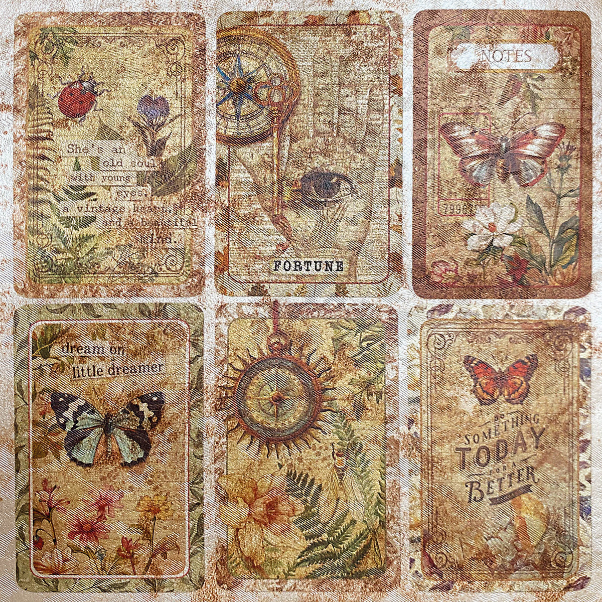 Deluxe Cabinet Of Curiosities Paper Pearl-Copper  6"x6" 5/Pkg