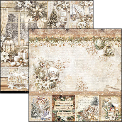 Winter Season Paper Pad 12"x12" 12/Pkg