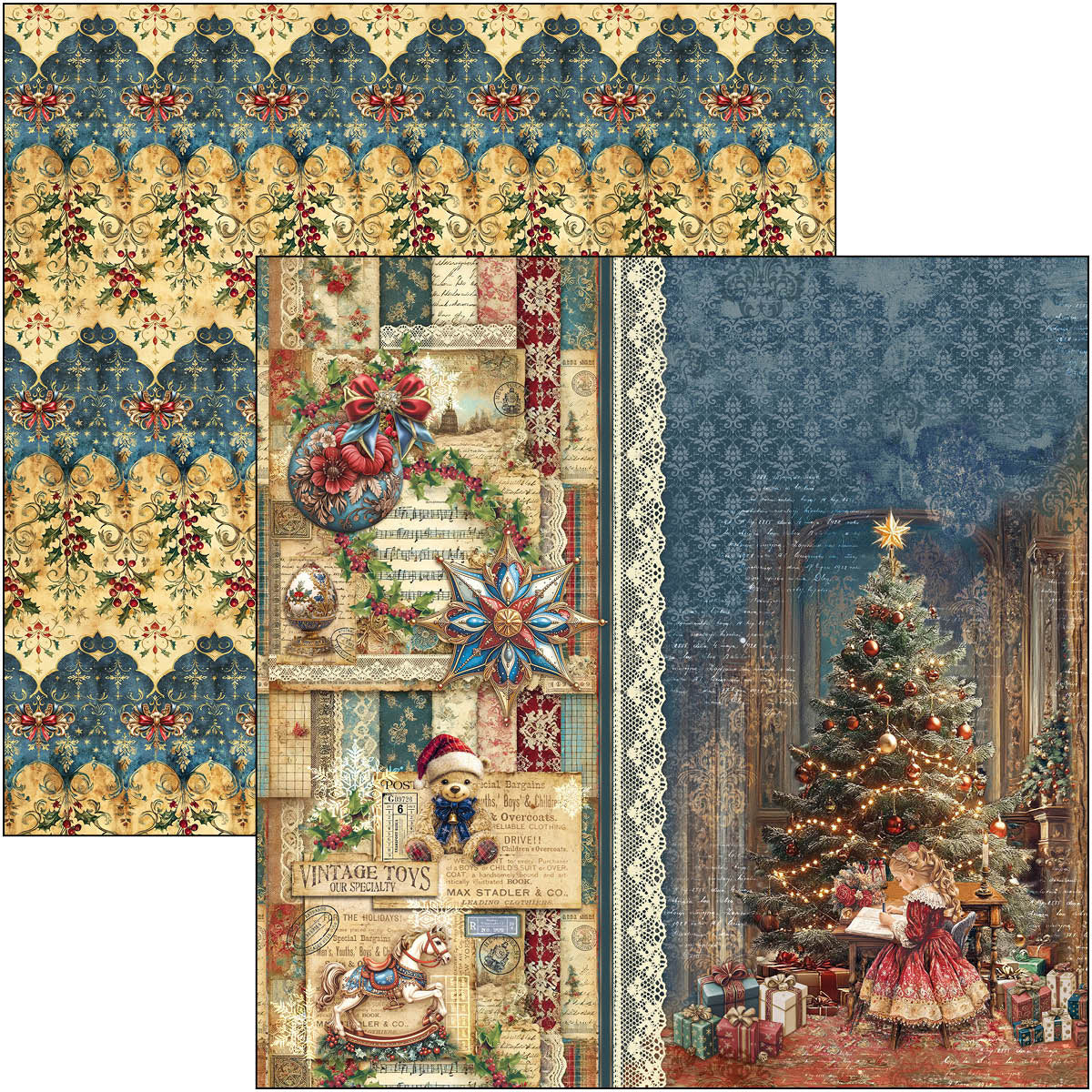 Bloc de papier Boutique de jouets 30,5 x 30,5 cm 12 feuilles/paquet