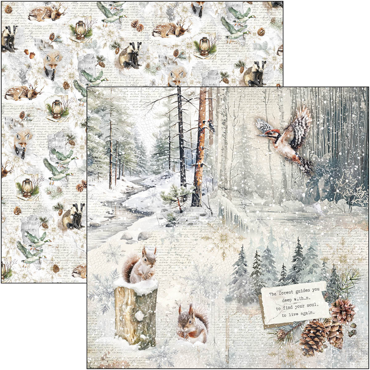 Bloc de papier Forest Tales 30,5x30,5 cm 12/Paquet