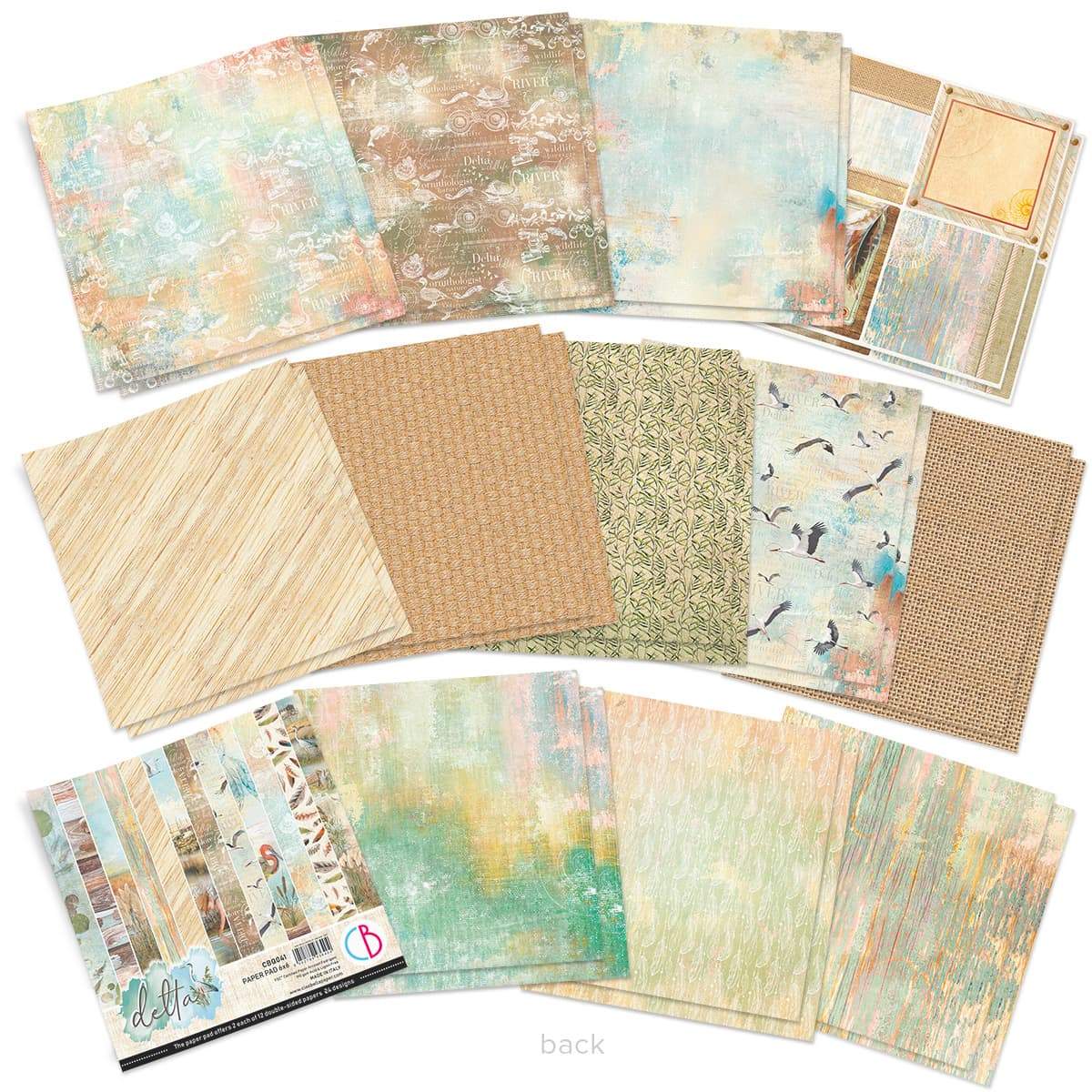 Ciao Bella Delta Paper Pad 15x15cm 24 feuilles/paquet