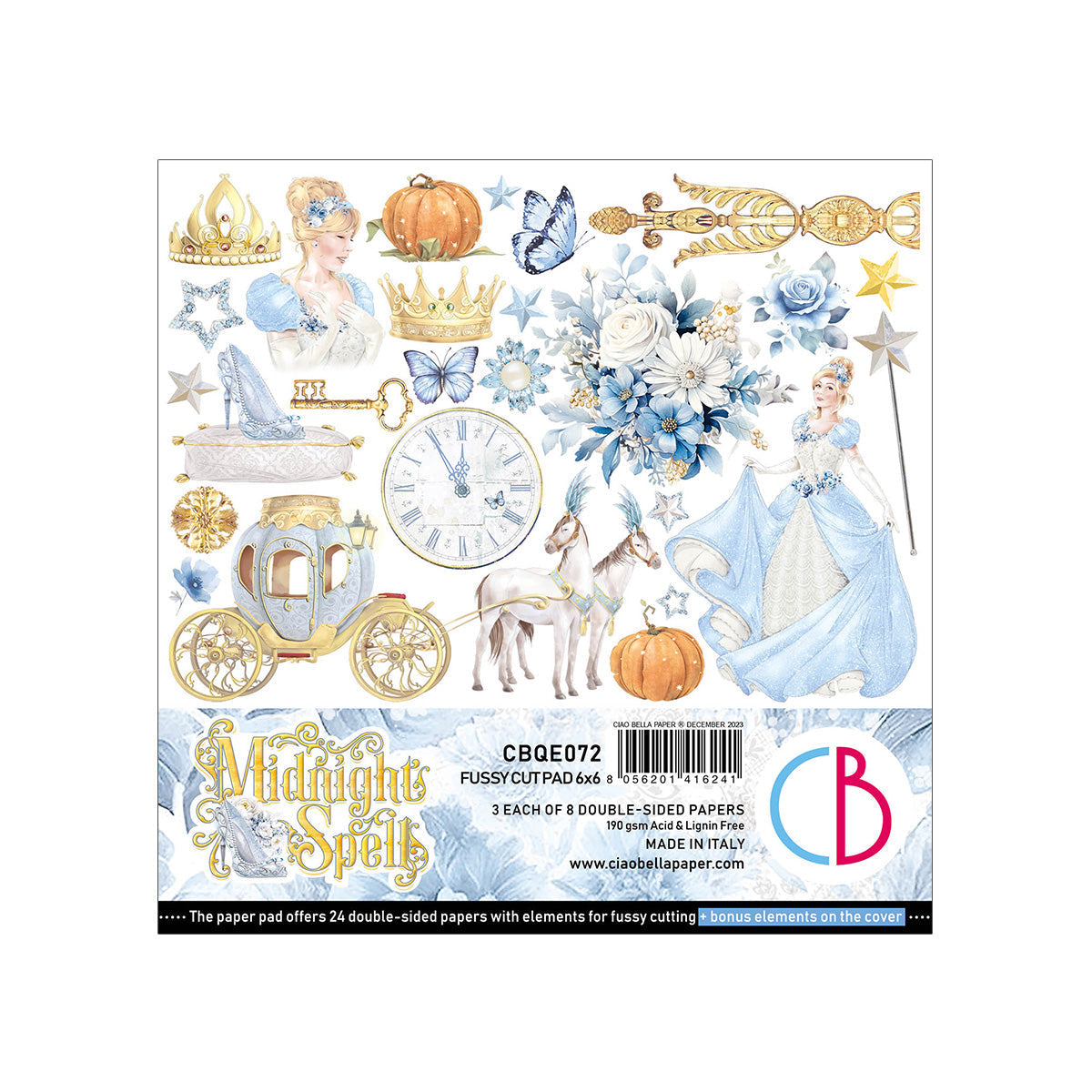 Midnight Spell Bloc de papiers à découper 15x15cm 24 feuilles/paquet