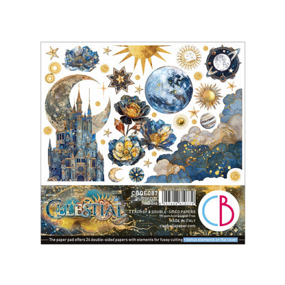 Bloc de Papiers Découpés « Céleste » 6"x6" 24 feuilles/paquet