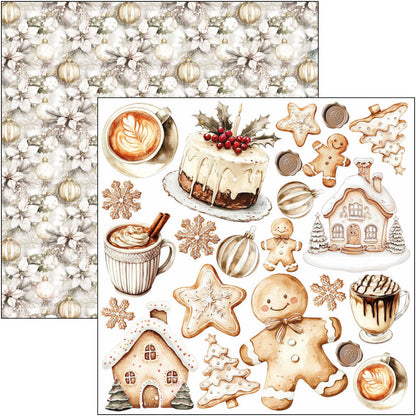 Bloc de découpes manuelles saison hiver 15,2x15,2 cm 24 feuilles/paquet