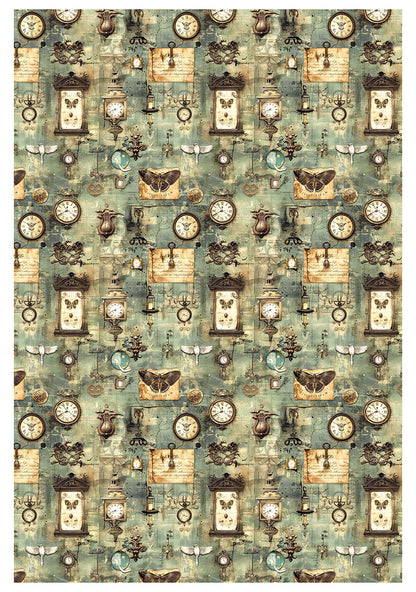 Rice Paper A4 MIXED 4/Pkg Cabinet Of Curiosities