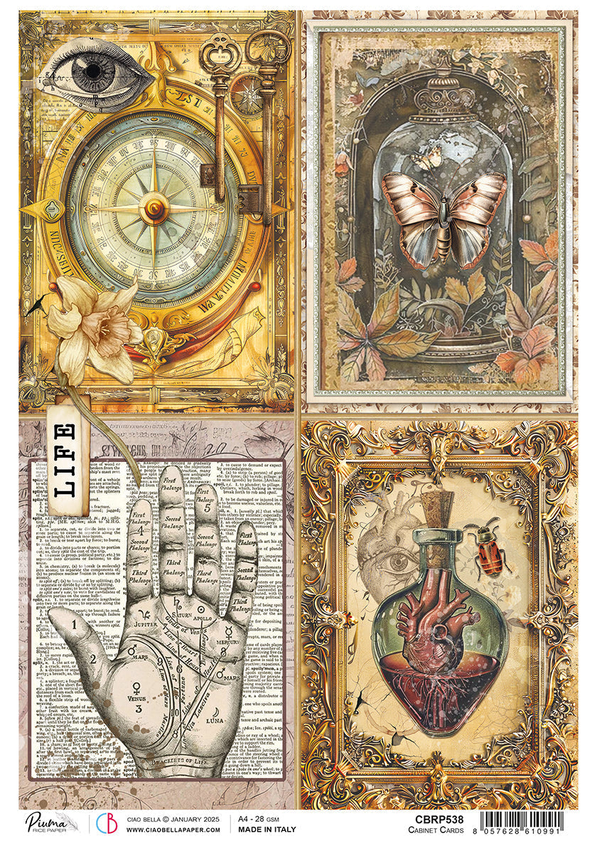 Papier de riz, cartes armoire A4 - 5 feuilles