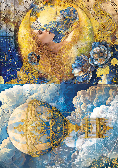 Rice Paper A5 MIXED 8/Pkg Celestial