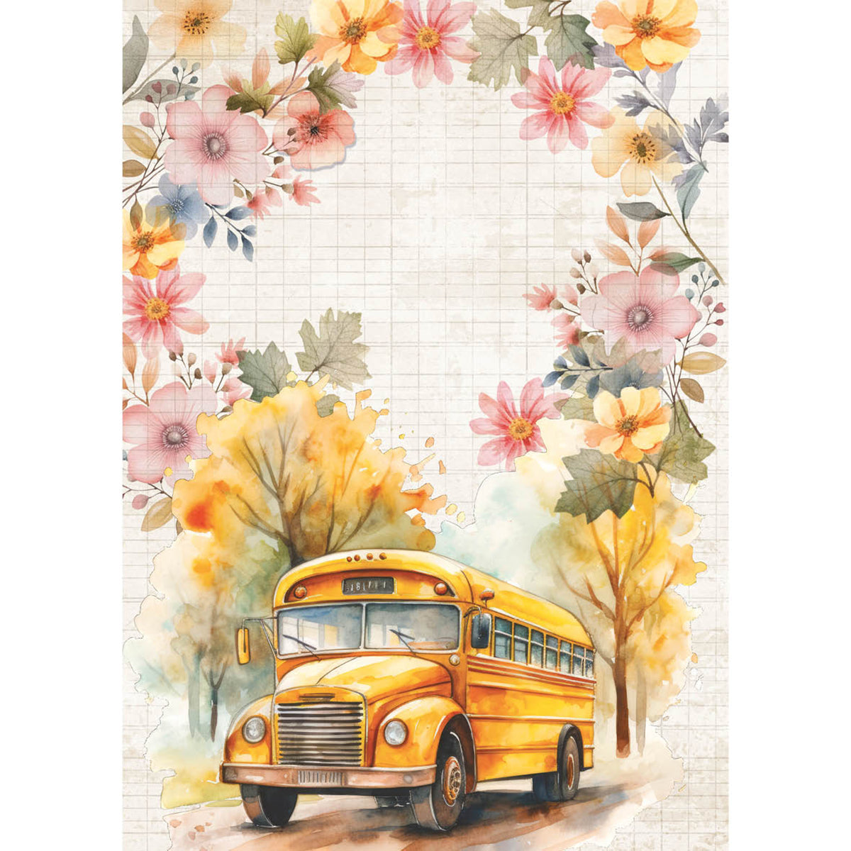 Papier de riz A5 ASSORTI 8/Paquet Rentrée Scolaire